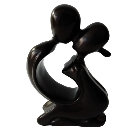 Studio Nova Other - Studio Nova | Kissing Couple Figurine Black Resin Sculpture | 7.5" tall